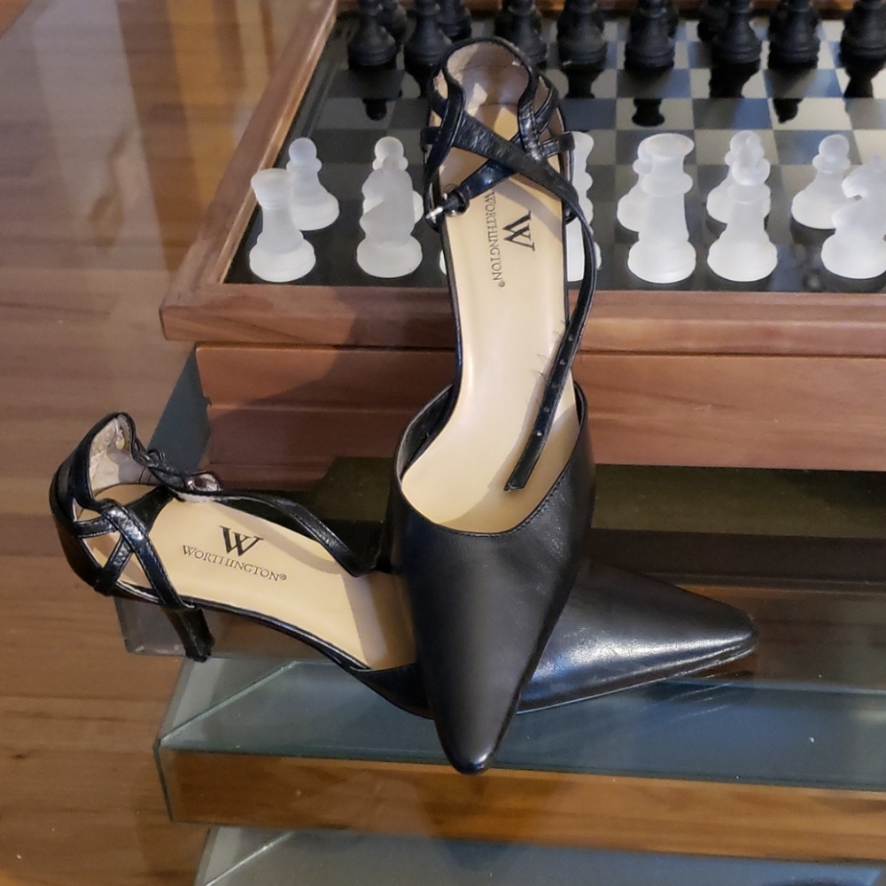 Cute black strap shoes
